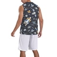 thumbnail image 5 of Easygdp Butterflies Men's Mesh Basketball Jersey Quick Drying Sleeveless Shirts Fitted Muscle Tank Tops Sport Round Neck T-Shirt - 4X-Large, 5 of 9