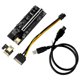 thumbnail image 2 of Placa elevadora PCI-E con luz dinámica LED Extensor PCI-Express de 6 pines con 8 condensadores sólidos, ranura negra, USB negro Methold EL004773-01, 2 of 2
