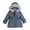 Sky Blue, variant on Odeerbi Toddler Baby Girls Cute 2025 Fashion Solid Color Winter Hoodie Keep Warm Cotton Clothes Thick Coat