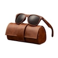 thumbnail image 3 of Gafas de clásicas con montura de madera y estuche para mujer y hombre, ideales para actividades al aire libre. Negro, 3 of 8
