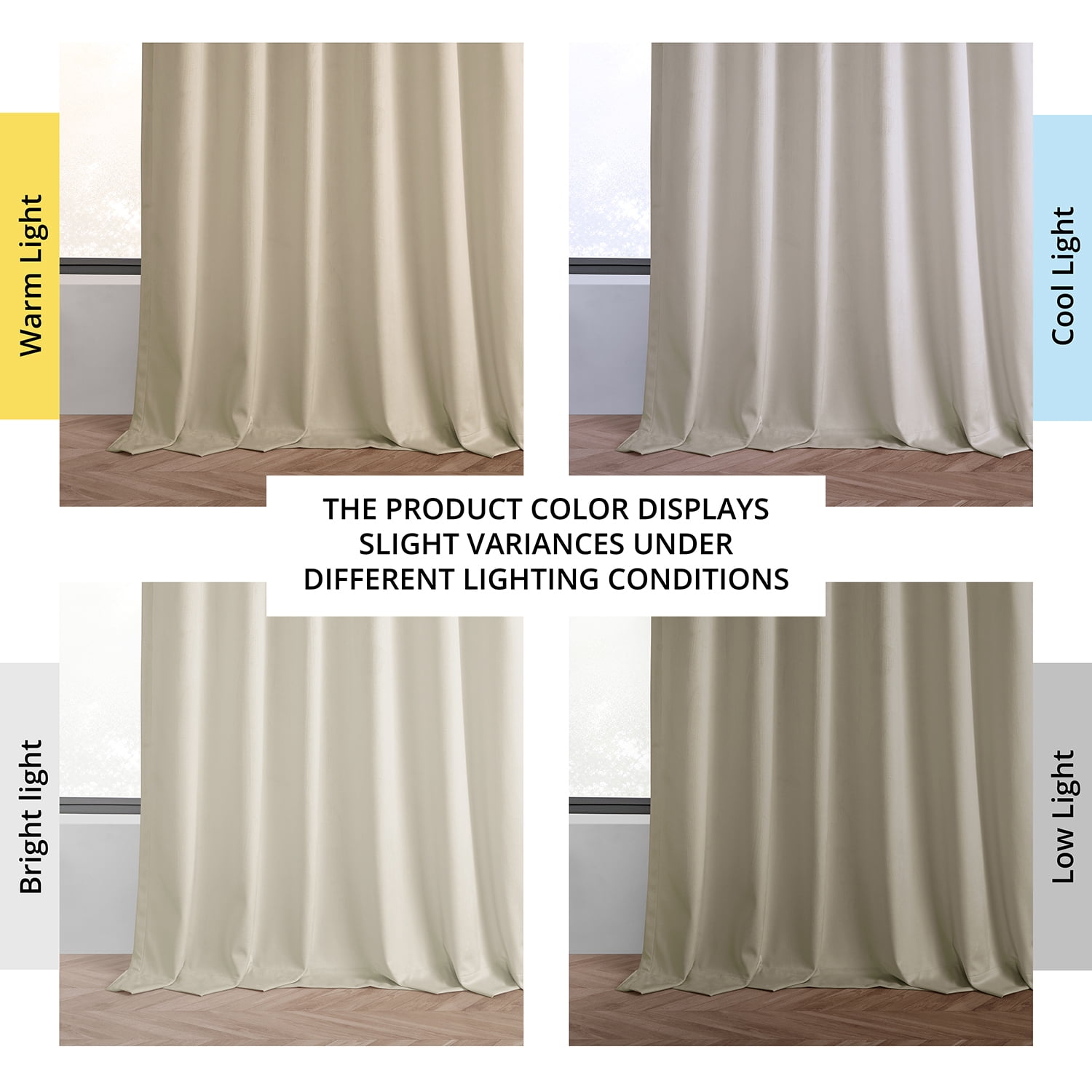 HPD Half Price Drapes Basic Deluxe Velvet Room Darkening Curtains with Rod Pocket - 2 Panels Set - Window Curtains for Living Room & Curtains for Bedroom, 50W X 108L, Light Ivory
