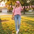 thumbnail image 5 of Womens Breast Cancer Shirts Pink Ribbon 3/4 Sleeve Vneck Shirt Cancer Awareness T-Shirt Spread The Hope Shirt, 5 of 6