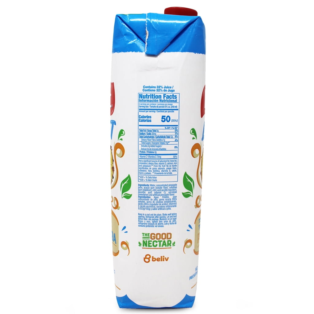 Petit Light Pineapple Nectar Juice, 33.8 fl. oz., Nectar Juice, Creamy Texture