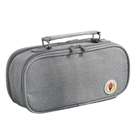Bangyoudaoo Pencil Case Big Capacity Pencil Pen Pouch with Handle Makeup Bag School Pouch Bag for Middle High School Office College Students Girl Boy Adult Teen(Grey)