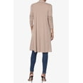 thumbnail image 2 of Cardigan Long en Jersey à Manches Longues avec Poches pour Femmes, 2 of 7