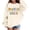 Beige, variant on YunPes Fourth Grade Girls Sweatshirt Long Sleeve Crewneck Print Pullovers Oversized Spring Autumn Tops for Kids Back to School