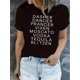 thumbnail image 1 of Camiseta de mujer Ropa de verano básicaWomen'S Casual Crew Neck Short Sleeve T-Shirt, Polyester Blend, Medium Stretch, with Alphabet Print, for All-Season TopFather's Day, Mother's Day, New Year, Sp, 1 of 6