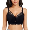 thumbnail image 2 of AWZXDE Wireless Women's Bra - Seamless Smooth Comfort T-Shirt Style for Everyday Wear - Wirefree Support and Flexibility Black,38, 2 of 3