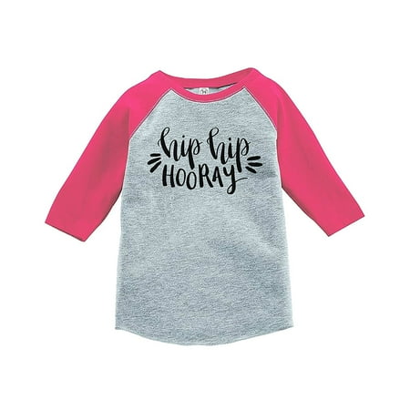 

7 ate 9 Apparel Kids Hip Hip Horray New Year s Eve Pink Baseball Tee