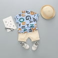 thumbnail image 2 of Utlike Boys Outfits Sets Shorts Kids Alphabet English Clothes Shirt Baby Set Tops Toddler Outfits&Set Durable Clothing Sets For Boys Size 3 Years-4 Years, 2 of 4