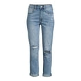 thumbnail image 4 of No Boundaries Juniors’ High Rise Destructed Girlfriend Jeans, 4 of 5