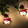 thumbnail image 5 of Moocorvic Christmas Snowman with String Lights 10 Ft 20 LED Indoor Lights, Christmas Tree Decor, Party Decor(Warm White), 5 of 9