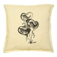 thumbnail image 1 of Balloon Heart Printed Khaki Decorative Throw Pillows Case VPLC_02 Size 18x18, 1 of 1