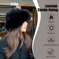 thumbnail image 3 of Womens Winter Faux Fur Bucket Hat, Fur Hat For Women & Warm Faux Mink Plush Design, Fluffy Fisherman Fuzzy Bucket Hat for Cold Weather Protection, 3 of 7