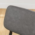 thumbnail image 5 of WE Furniture Flax Back Accent Dining Chair with Black Stitching, 2 Pack - Grey, 5 of 5