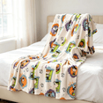 thumbnail image 2 of Halloween Plush Throw Blanket, Velvet Soft Oversized Fall Blanket with Cute Cartoon Character Design, Cozy Warm Lightweight Blanket for Sofa, Bed and Home Seasonal Decor, 2 of 4