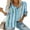 Sky Blue, variant on Asvivid Ladies Striped Long Sleeve Blouses with Front Pockets Color Block Shirts Lightweight Butttoned Retro Pullover Tops US 12-14