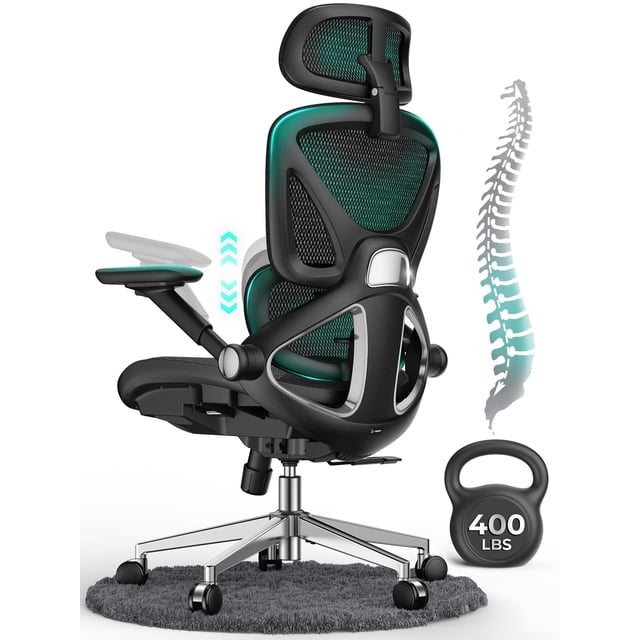 Silla de oficina ergonómica CAPOT de malla, 181 kg, ajustable