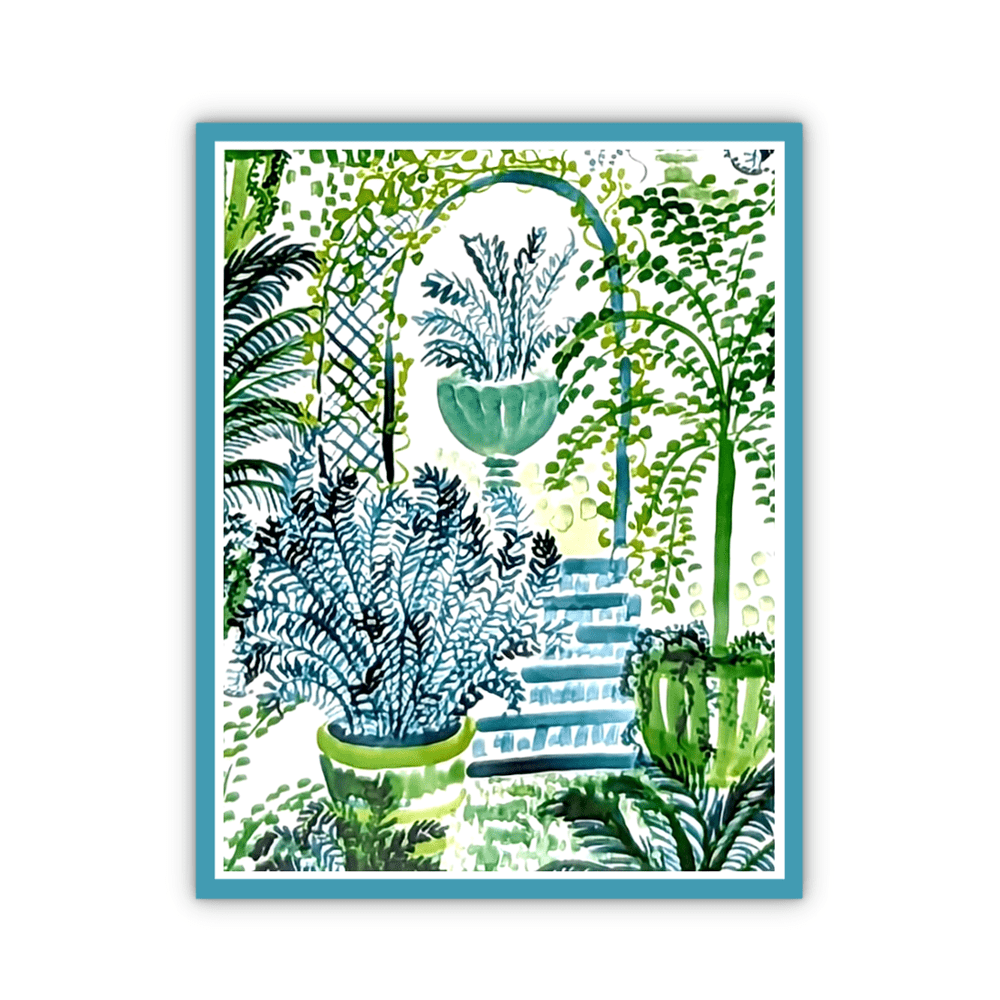 Caspari Bridge Tally Sheets, Jardin De Luxembourg Set of 2 (BT149