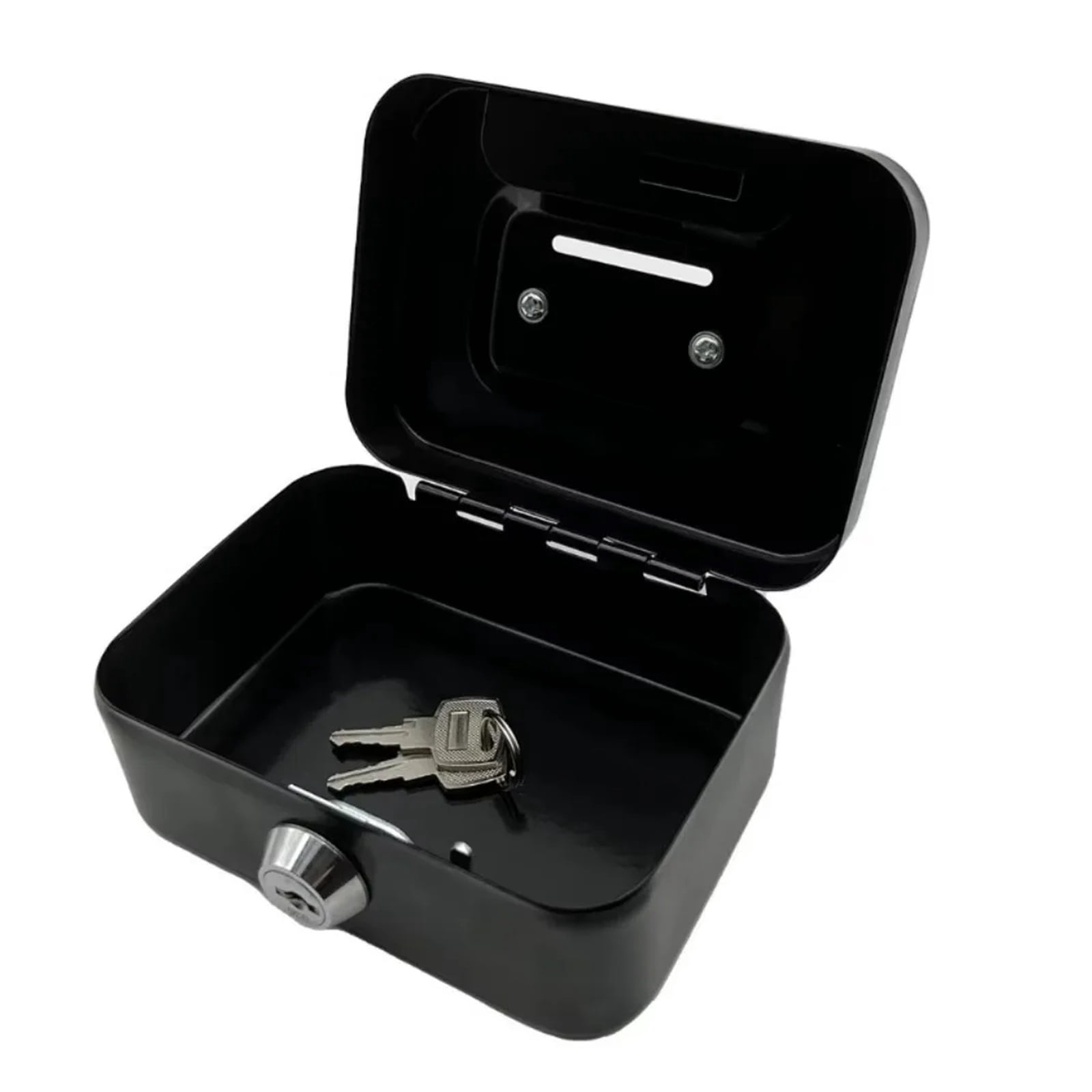 Metal Key Lock Cash Box with Handle Small Money Organizer Storage Box with Lockable Cover for Easy ,Multiple Options Available