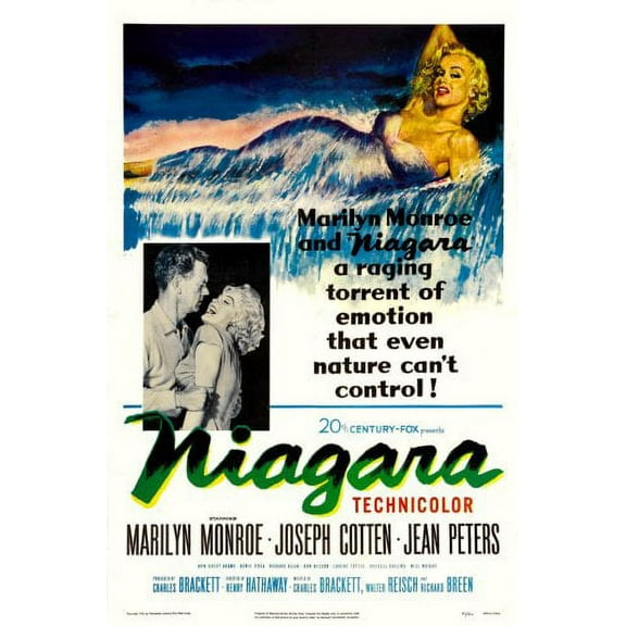 Niagara Movie Poster Metal Print 12x16 Large Print on Metal 12x16 #103783 Square Adults Best Posters
