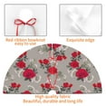 thumbnail image 4 of Sikiie Rose Flowers 30-48 inches {designName} Print Christmas Tree Skirt Snowman Xmas Tree Skirt with Edge Christmas Decorations for Holiday Party48", 4 of 7
