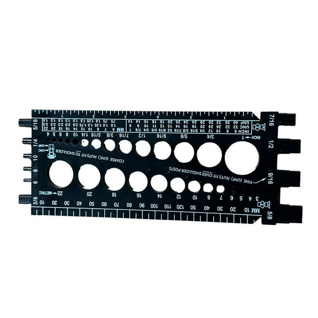 Nut Bolt Size Checker Gauge for Metric and Imperial Thread Tester Easy Size Identification Tool Practical Thread Measuring Gauge Identifier