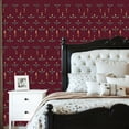 thumbnail image 4 of Gothic Peel and Stick Wallpaper Dark Red Celestial Candle Moth Design Wall Mural 23.6in x 9.8ft Self Adhesive Removable Wall Paper Renter Friendly Wallpaper for Kids Bedroom, 4 of 8