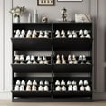 thumbnail image 3 of FANRAL 6 Flip Drawer 12 Tier Shoe Storage Cabinet,Wooden Shoe Rack Organizer,Hidden Shoe Storage Narrow Shoe Closet for Entryway,Black, 3 of 8