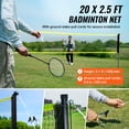 thumbnail image 3 of VEVOR Badminton Net Set, Outdoor Backyard Beach Park Badminton Net, Portable Badminton Equipment Set, 3 of 9