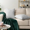 thumbnail image 2 of PAVILIA Light Gray Throw Pillow Covers 20x20 Set of 2, Decorative Pillow Cases for Bed Sofa Couch, Boho Aesthetic Accent Decor Cushion Bedroom Living Room, Velvet Square Euro Sham Covers, Light Grey, 2 of 8