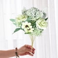 thumbnail image 6 of CuiLiyq Artificial Flowers, Faux Peonies Silk Flowers and Silk Hydrangea Bouquet, 1 Bundle Simulation Flowers for Wedding Table Centerpiece Floral Vase Decor, 11.8" x 5.9" (D), 6 of 6