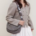 thumbnail image 1 of Bolso bandolera a la moda para mujer, bolsos de viaje informales de cuero PU de Color sólido (gris), 1 of 6