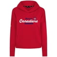 thumbnail image 2 of Women's Levelwear  Red Montreal Canadiens Sweet Monument Tri-Blend Cropped Pullover Hoodie, 2 of 3
