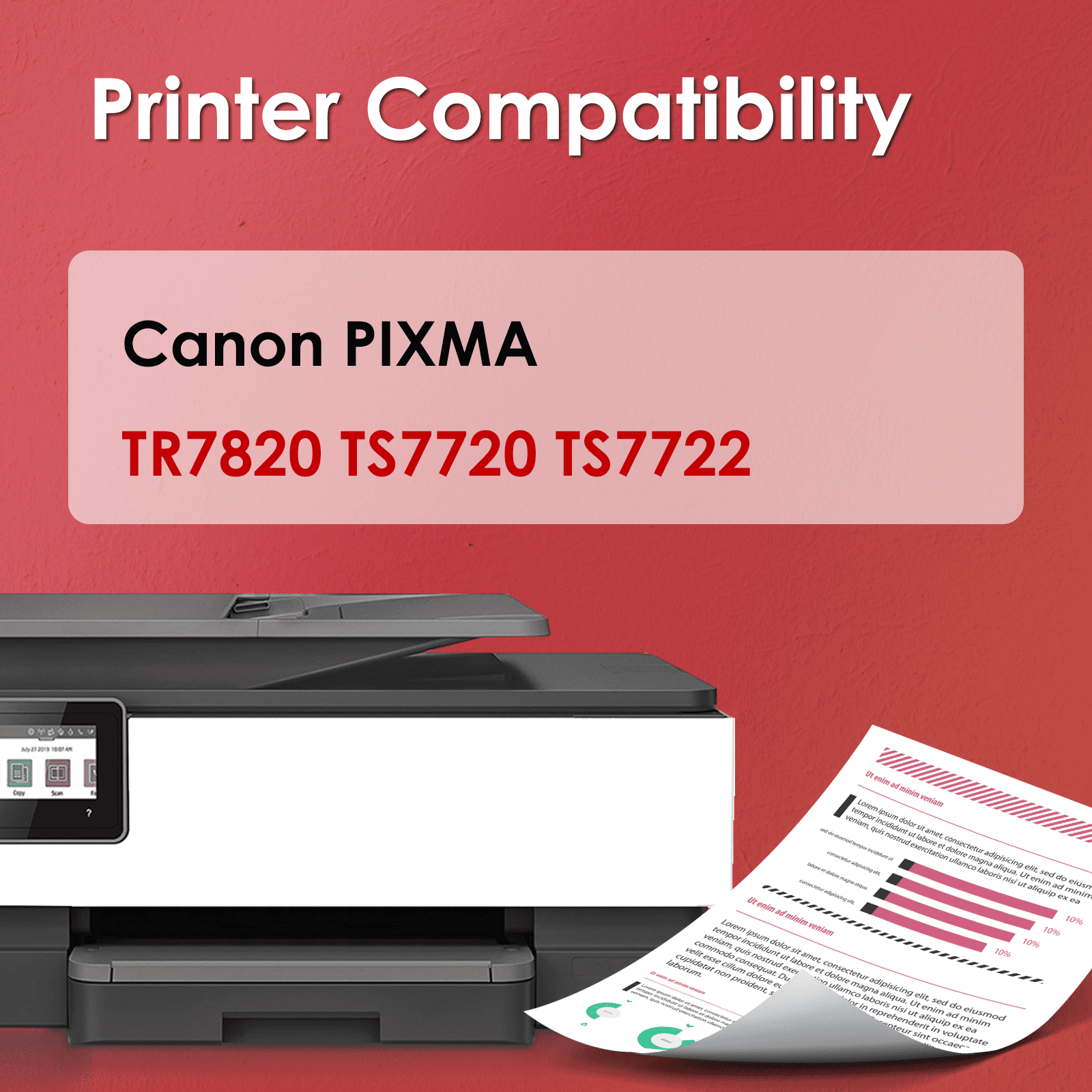 PG 285 Black Ink for Canon 285 Ink for Canon 285 Ink Cartridge for PIXMA TS7720 TR7820 TS7722 Printer (1 Black)