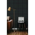 thumbnail image 3 of Seabrook Designs Dark Blue & Evergreen Tailor Plaid Prepasted Wallpaper - 20.9 in. W x 33 ft. L Roll, 3 of 6