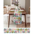 thumbnail image 6 of Hokiten Table Runners 48 Inches Long Dress Scarves, Summer Gnomes Farmhouse Kitchen/Dining Table Runner, Short Coffee Tablerunners, Palm Leaves Ice Cream Splicing 13x48 Inch, 6 of 7