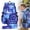 Blue, variant on Clearance Under $10! Three Piece Backpack Set Purple Hiking Backpack Daypack