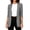 Gray plus size blazer for women a1, variant on Women Plus Size Long Sleeve Ruched Open Front Blazer Casual Fall Winter Blazer Jackets Tunic Coat Trendy Dressy Work Fashion Knit Soft Outwear, Navy M