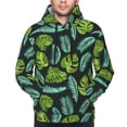 thumbnail image 4 of Hoodies for Men - Green Palm Leaves Long Sleeve Comfrt Men'S Fashion Hoodies & Sweatshirts, Sweatshirts for Men Hoodies Pullover Clothing Clothes with Pouch, 4 of 7