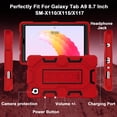 thumbnail image 4 of Funda CCMAO para Samsung Galaxy Tab A9 8.7 2023 Rojo+Negro, 4 of 7