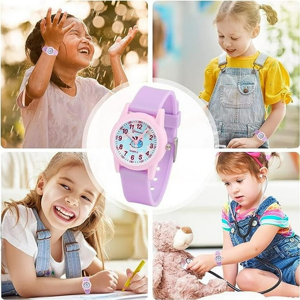 Reloj para ninos resistente al agua con piedra de cuarzo analogico facil de estudio hora y lectura herramienta de ensenanza para ninos y ninas Walmart en linea