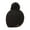 Black, variant on Thick Acrylic Knitted Beanie w/ Pom - Black