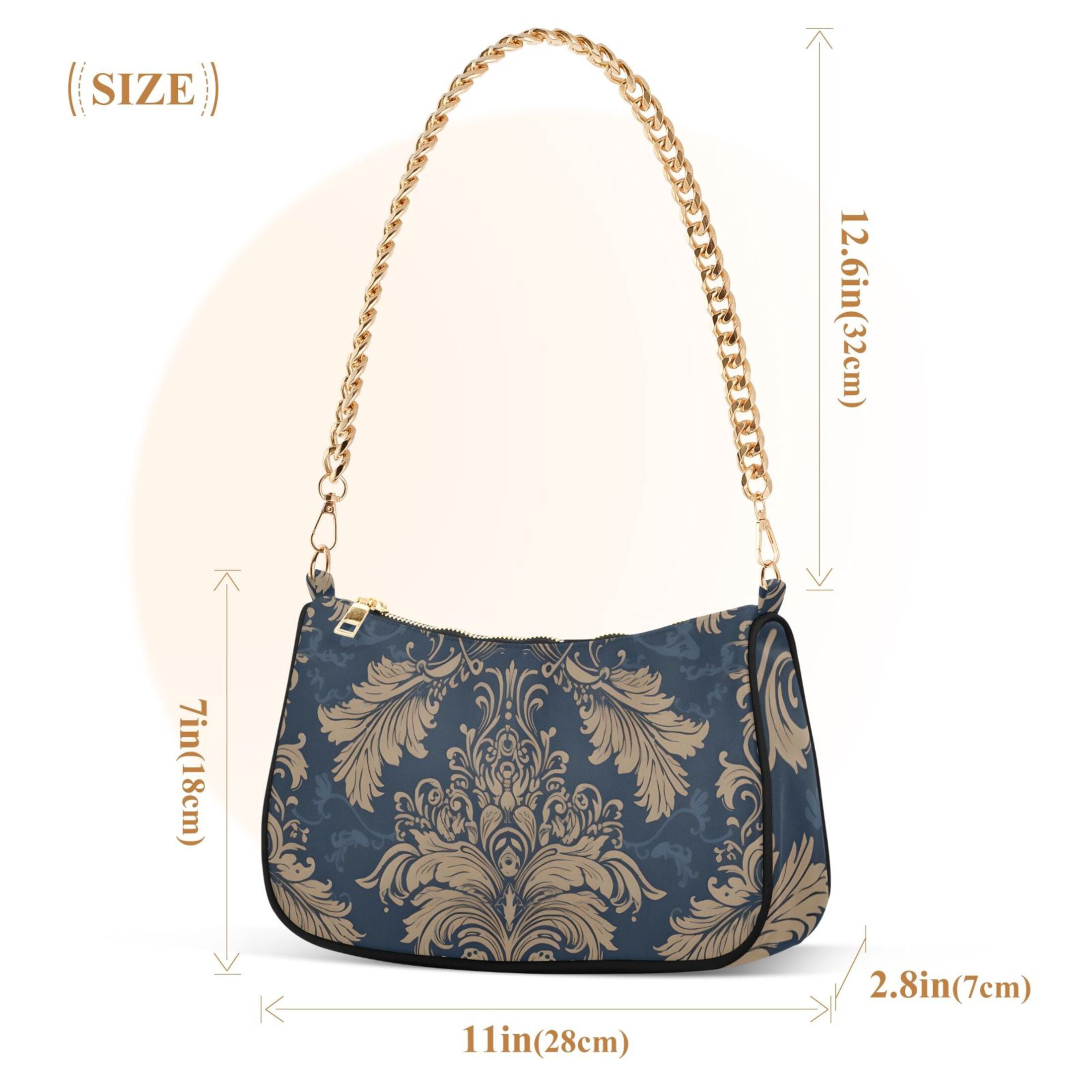 Womens Chain Shoulder Bag Bohomia Print Classic Tote Handbags