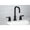 thumbnail image 2 of Kingston Brass FSC8930NDL NuvoFusion Widespread Bathroom Faucet with Brass Pop-Up, Matte Black, 2 of 5