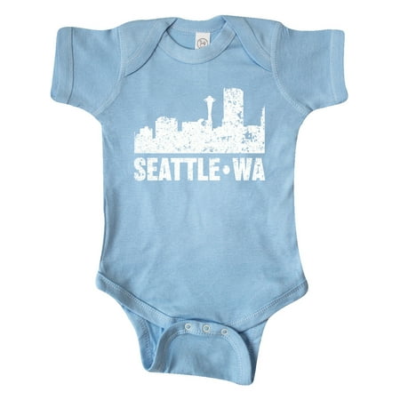 

Inktastic Seattle Skyline Grunge Gift Baby Boy or Baby Girl Bodysuit