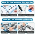 thumbnail image 3 of Cubepoint 25 Pack Space Bags Vacuum Storage Bags,Space Saver Seal Bags for Travel,Save Space for Clothing, Quilts, Pillows, Comforters Storage, 3 of 11
