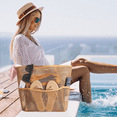 thumbnail image 3 of Beach Bag, Mesh Tote Bag for Women, Casual Foldable Shoulder Bag for Travel, Pool, Family Vacation, Brown, 3 of 9