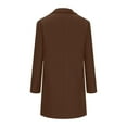 thumbnail image 6 of BXINGOHAI Men's Winter Coat Trench Big and Tall Overcoat Casual Single Breasted Mid-Long Pea Top Jacket Today Sales Coffee,XL, 6 of 6