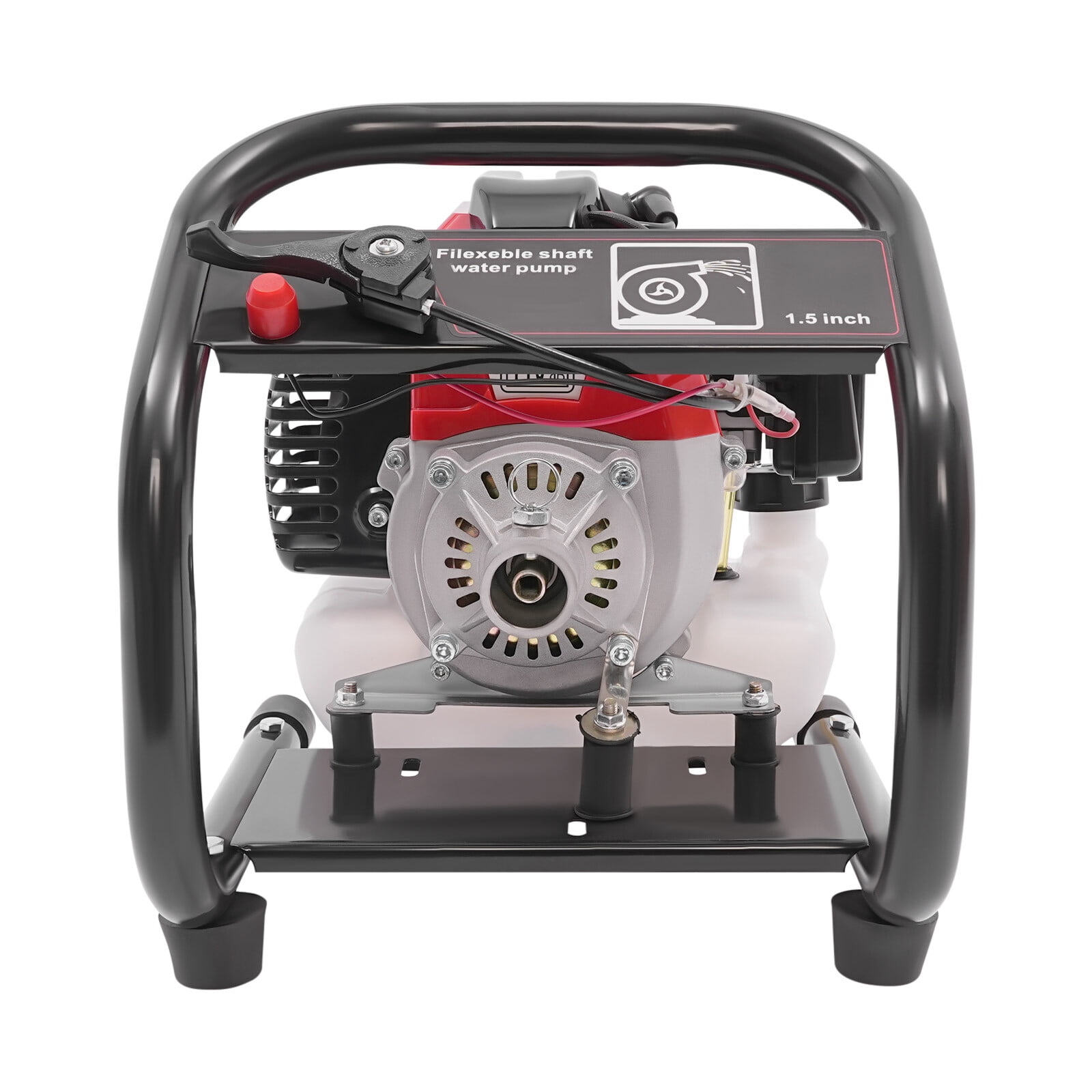 2 Stroke Portable Gasoline Water Pump 1.5" Gas-Powered Water Transfer Pump Flex Shaft